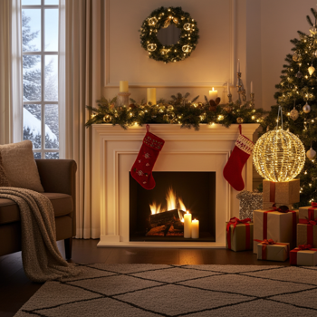 Preview: Boule de Noël LED Or - 960 micro-LED blanc chaud, Ø 50 cm, IP44, minuterie 6/18h - Décoration festive intérieur/extérieur