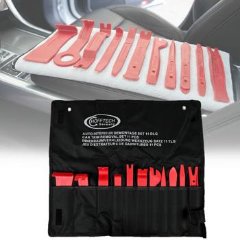Set di leve per modanature, 11 pezzi – rimozione senza sforzo di modanature, guarnizioni in gomma e pannelli porta dell’auto – in plastica di alta qualità – protegge il materiale