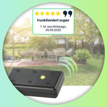 Preview: Effektive Marder-Abwehr mit Ultraschall & Blitzlicht – 230V Netzbetrieb für dauerhaften Schutz, vertreibt Marder schonend & zuverlässig