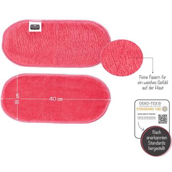 Preview: Mouchoirs cosmétiques réutilisables - Set de 5 lavables ovales OKEO-TEX Standard 100 - Doux pour démaquiller visage et corps