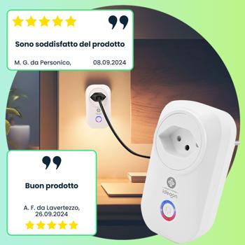 Preview: set di 3 prese WiFi intelligenti con misurazione della potenza: interruttore wireless WiFi (bianco) per il risparmio energetico controllato dall‘app e la comoda gestione dei dispositivi