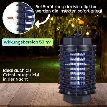 Preview: 2er-Set UV-Insektenfalle, elektrische Fliegenlampe, Steckdose, bis 50m². Leistungsstarker Insektenvernichter, hygienisch & sicher für Wohnräume