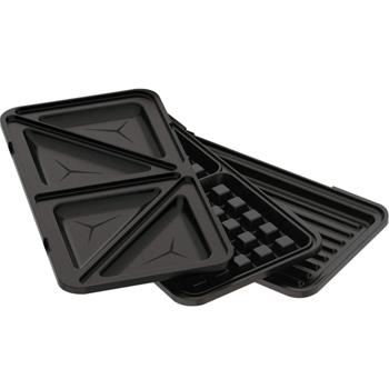 Preview: 3in1 Sandwichmaker, Waffeleisen & Grill (780W) - Design-Küchenhelfer im trendigen bordeaux, antihaftbeschichtet - Perfekt für schnelle & leckere Snacks