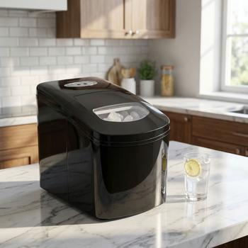 Preview: Stylische Eiswürfelmaschine 150W, 1.7L – Eiswürfelbereiter für 9 Eiswürfel in 10 Min., 2 Grössen einstellbar, LED-Anzeige