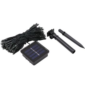 Preview: Set da 2 catene luminose solari con sensore crepuscolare – 8 modalità di luce per giardino e balcone – 12 m, 100 LED bianco caldo, protezione dagli spruzzi IP44