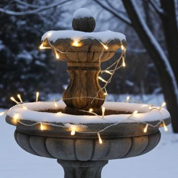 Preview: Lot 2 Guirlandes Lumineuses LED - 8 Modes d‘Éclairage Minuterie 6/18h - 96 LED Blanc Chaud 7m Piles IP44 - Jardin Balcon Intérieur Extérieur