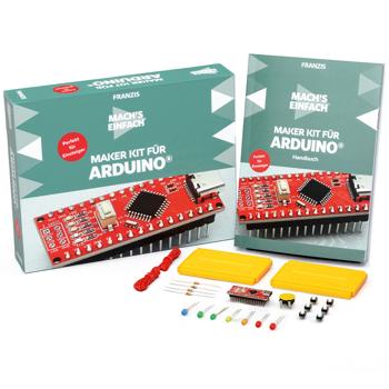 Innovatives Arduino Maker Kit für Einsteiger: Nano-Board, 2 Steckplatinen, 7 LEDs, Potentiometer - Für einfache Projekte und schnelle Erfolge
