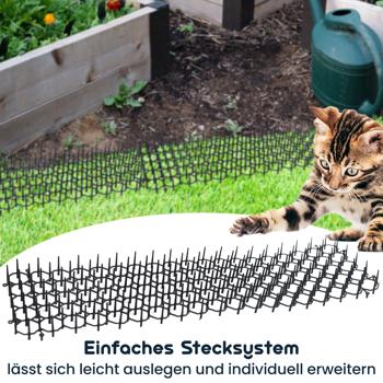 Preview: 12er-Set Dornen-Gitter mit Spikes zur Tierabwehr, Tiervertreiber Stachelmatten gegen Katzen, Hunde, Marder, Schnecken, Schützt Ihre Beete und Pflanzen