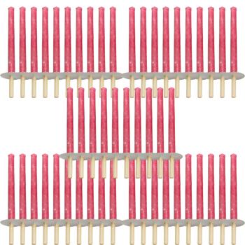 set di 50 cannelli a cera con manico in legno e piastra di protezione per le mani, durata di combustione circa 60 min