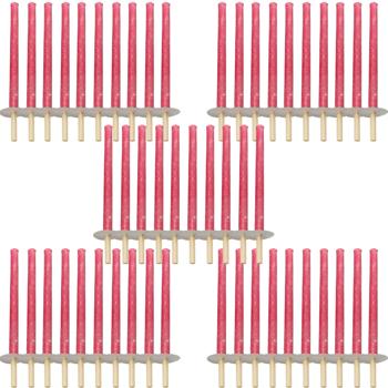 Preview: Torches cire extérieur (50 pcs) - 45 cm - Combustion 75 min - Manche bois & protection main - Déco fête jardin/mariage - Qualité Allemande