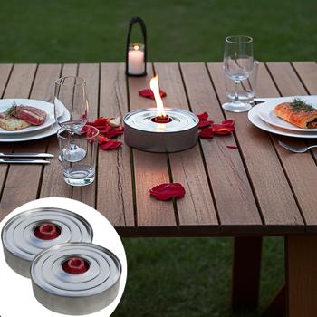 2er-Set Outdoor Kerze / Fackel mit extra langer Brenndauer (ca. 8-10 Std.): Romantische Gartenbeleuchtung, perfekt für lange Sommerabende