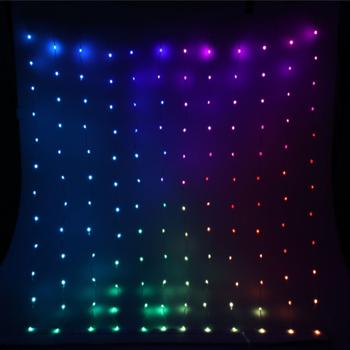 Preview: Tenda LED colorata con 400 LED, RGB, IP44, 2 x 2 m