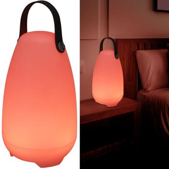 Preview: Lot de 2 Lampes de Table LED Rechargeables - 4 Modes d‘Éclairage Blanc + 16 Couleurs RGB - IP44 Résistant aux Intempéries - 26cm - avec Télécommande