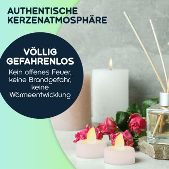 Preview: Stimmungsvolle LED-Teelichter (48er-Set): Flackerndes Licht, Batteriebetrieb, für gemütliche Abende & stimmungsvolle Atmosphäre