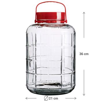 Preview: Vaso di stoccaggio con manico, vaso a bocca larga, 10 litri