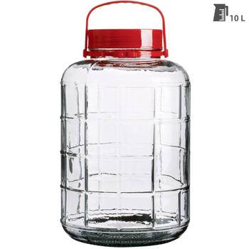 Preview: set di 2 vasi di stoccaggio con manico, vaso a bocca larga, 10 litri