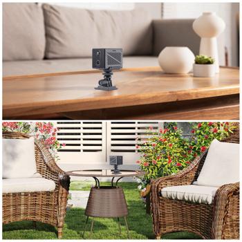 Preview: Mini-caméra de surveillance Wi-Fi mobile 2304x1296 - Accès à distance via App O-KAM Pro - Détection personne, vision nocturne, batterie 6 mois, audio 2 voies