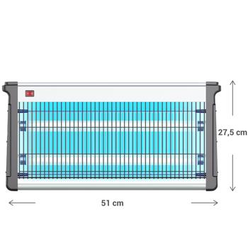 Preview: 2 destructeurs d’insectes UV (jusqu’à 80 m²), cadre en aluminium – destructeurs de mouches idéaux pour restaurants, terrasse, maison – non toxiques, économes en énergie