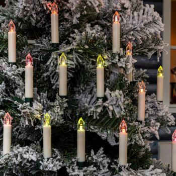Preview: 30 candele LED wireless per albero di Natale, multicolore, telecomando, funzione timer