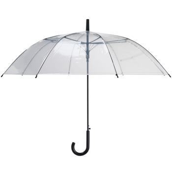 Preview: 2er-Set Transparenter Kuppel-Regenschirm, Ø 100 cm – Modern & stilvoll, stabiler Stockschirm, klare Sicht bei Regen