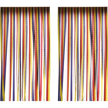2 rideaux à lanières anti-insectes, colorés, env. 210 x 90 cm