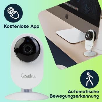 Preview: Full-HD-IP-Überwachungskamera mit Nachtsicht, 135° Weitwinkel – WLAN-Kamera mit Zwei-Wege-Audio & Bewegungserkennung für Zuhause & Büro