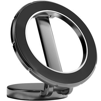 Preview: Elegante Auto Smartphone-Halterung MagSafe komp., silber, 360° drehbar, einfache Montage, sichere KFZ-Handy-Magnethalterung für iPhone 16,15,14,13,12