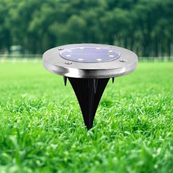 Preview: Proiettore solare da pavimento di pregio, 200 lm, IP44, con picchetto: lampada esterna luminosa per giardino e sentieri – crea sicurezza e accenti di luce