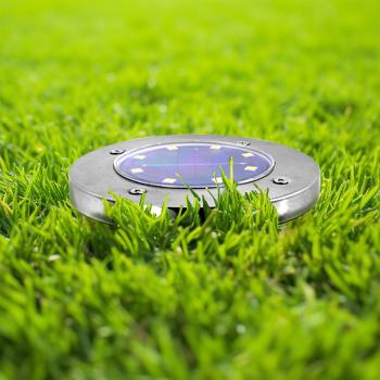 Preview: 4 spots solaires au sol 200 lm, IP44, avec piquet – éclairage clair pour jardins et allées – accents lumineux et meilleure sécurité