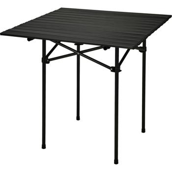 Preview: Ensemble Camping - Table pliante plateau à roulettes & Chaise pliable compacte - Métal robuste, noir, 70x70x69cm - Charge 110kg - Sac transport