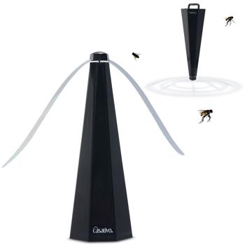 Preview: Mobiler 2-Flügel Insektenvertreiber Batterie & USB: Sanfte, effektive Fliegenabwehr für Tisch & unterwegs, flexibel beim Essen & Outdoor