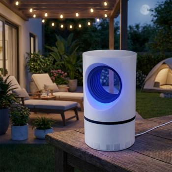 Effektiver Insektenvernichter mit UV-Licht & starker Saugfunktion: Entfernt Mücken & Fliegen hygienisch & sicher, ideal für Haus, Garten & Camping