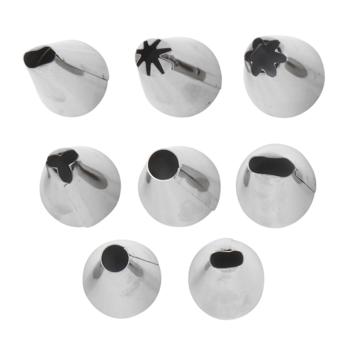 Preview: Silikon Spritzbeutel-Set mit 8 Edelstahl-Tüllen - Ideal zum Verzieren von Torten, Kuchen & Cupcakes - Wiederverwendbar & leicht zu reinigen