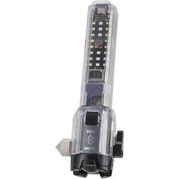 Lampe de poche rechargeable avec marteau brise-vitre et coupe-ceinture: lampe torche multifonction pour voiture, camping et situations d’urgence