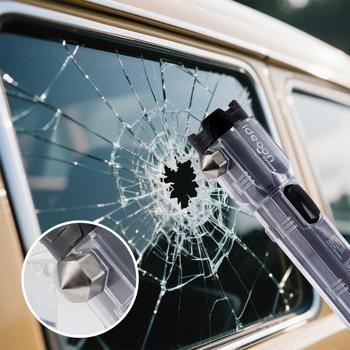 Leistungsstarke Akku-Taschenlampe mit Notfallhammer, Gurtschneider & Powerbank - Ihr zuverlässiger Begleiter für Auto, Camping & Notfälle