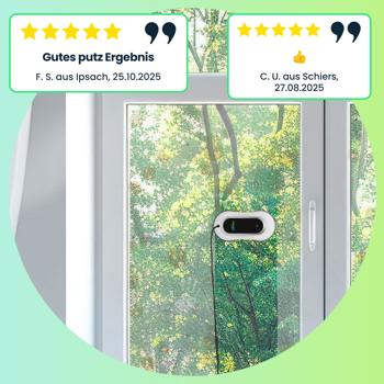 Preview: Effizienter Fensterputz Roboter mit Sprühfunktion: Reinigt Fenster automatisch & streifenfrei, bequeme Bedienung per Fernbedienung, Ihr Helfer für saubere Fenster