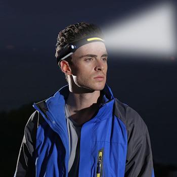 Preview: Lampe frontale LED COB avec grand angle de 230° – 350 lm, capteur de mouvement – pour bricoler et faire du sport avec les mains libres