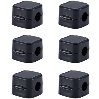 set di 6 organizer per cavi con clip magnetica, nero: portacavi da scrivania, autoadesivi e flessibili - niente più ingombro di cavi in ufficio e a casa