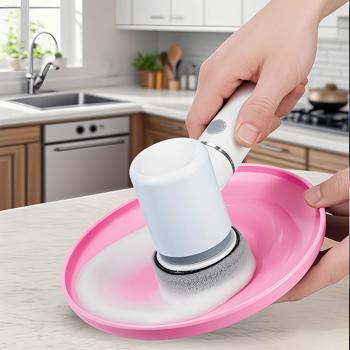 Elektrische Reinigungsbürste mit 6 Aufsätzen, Akku (5W): Kabellos & kraftvoll – Für Bad, Küche & Auto – Mühelos sauber