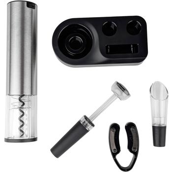 Preview: Tire-bouchon électrique professionnel sans fil – avec coupe-capsule, bec verseur et bouchon – ouvre-bouteille automatique pour les amateurs de vin – sans effort