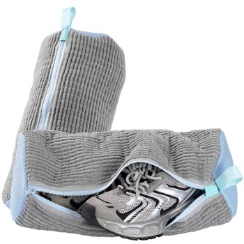 set di 2 sacchetti per il lavaggio delle scarpe con fibre detergenti: delicati per le scarpe da ginnastica e le scarpe da ginnastica in lavatrice, pulizia e protezione efficaci - scarpe pulite e brillanti