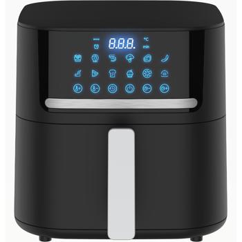 Preview: Premium Heissluftfritteuse mit 11 Koch-Programmen, 6,5 l, inkl. Silikonform, 1600 Watt - AirFryer mit LED Touch-Panel, matt schwarz, Antihaft