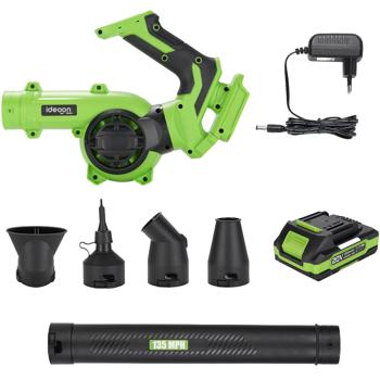 Preview: Souffleur de feuilles sans fil 20 V, 1,3 kg – nettoyage rapide et sans effort du jardin – parfait pour maison, jardin, terrasse