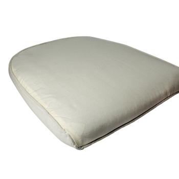 Stuhlkissen mit abnehmbarem Bezug, Polyester, natur, 48 x 8 x 46 cm