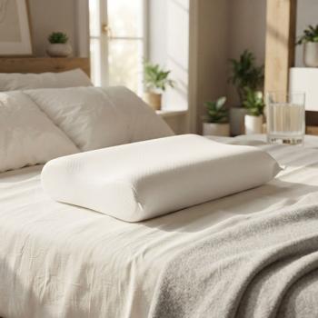 Nackenstützkissen Memory Foam - Ergonomischer Halt & Rückgratentlastung - Made in Italy - 42x70cm - Atmungsaktiv & Allergikergeeignet - Waschbar