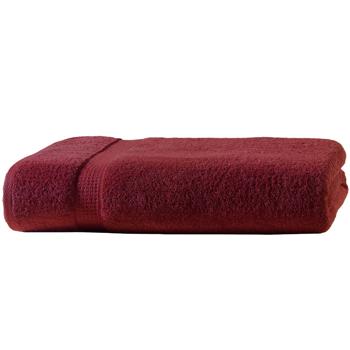 Serviette de bain luxueuse 100 x 150 cm – 100 % coton – ultra douce, très absorbante & à séchage rapide – design élégant avec 2 bordures bordeaux