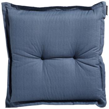 Coussin de jardin 50x50 cm bleu cobalt – coussins de chaise 7 cm d’épaisseur avec protection UV – Garnissage confortable SG-20 – Design moderne sans liens – Mélange coton