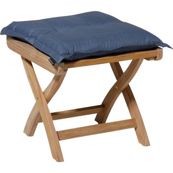 Preview: Coussin de jardin 50x50 cm bleu cobalt – coussins de chaise 7 cm d’épaisseur avec protection UV – Garnissage confortable SG-20 – Design moderne sans liens – Mélange coton