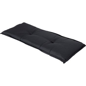 Bankauflage Schwarz 120x48 cm - Bequeme 6 cm Polsterung SG-20 - Sitzkissen für Gartenbank aus Baumwolle & Polyester - UV-Schutz, Gartenbankauflage
