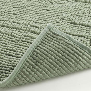 Preview: Tapis de salle de bains moelleux 75x45 cm vert – tapis de douche antidérapant avec douce structure en microfibre
